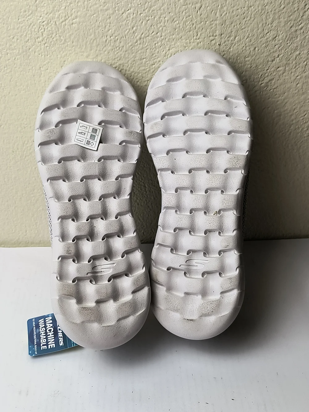 Skechers GOwalk Slip-On Mesh Walking Shoes - Off White - 9